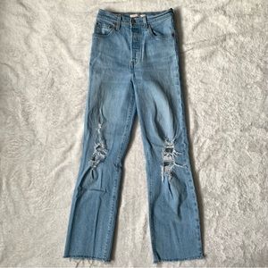 Levi Ribcage Straight Lightwash Jeans